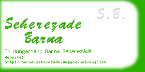 seherezade barna business card